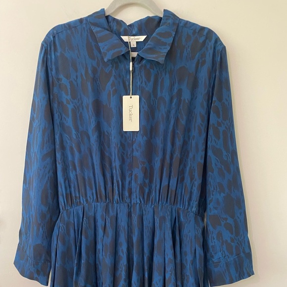 Tucker Allyson Indigo Safari Silk Dress - Picture 9 of 11